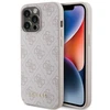 Dėklas GUESS GUHCP15XG4GFPI IPHONE 15 PRO MAX 6.7 "Rožinis/Rožinis HARD CASE 4G METAL GOLD LOGO