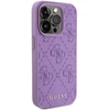 Guess Leather 4G Stamped Apple iPhone 15 Pro Max - dėklas telefonui violetinės spalvos