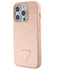 Dėklas Guess GUHCP15XPCRTHCP iPhone 15 Pro Max rožinė pink hardcase Croco Triangle Metal Logo