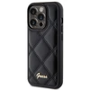 Guess GUHCP15XPSQSQSK Apple iPhone 15 Pro Max6.7" juodos spalvos harddėklas Quilted Metal Logo