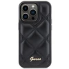 Guess GUHCP15XPSQSQSK Apple iPhone 15 Pro Max6.7" juodos spalvos harddėklas Quilted Metal Logo