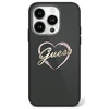 Guess IML Heart Apple iPhone 16 Pro - dėklas telefonui juodos spalvos