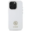 Guess GUHCP16LM4DGPH Apple iPhone 16 Pro 6.3" dėklas telefonui baltos spalvos Silikoninis Logo Strass 4G