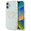 Guess IML Heart Apple iPhone 16 plus - dėklas telefonui skaidrus