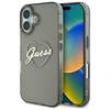 Guess IML Heart Apple iPhone 16 - dėklas telefonui juodos spalvos