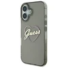 Guess IML Heart Apple iPhone 16 - dėklas telefonui juodos spalvos