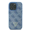 Guess Leather Metal Logo Strass Crossbody Apple iPhone 16 - dėklas telefonui mėlynos spalvos