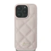 Guess Quilted Metal Logo Apple iPhone 16 - dėklas telefonui rožinės spalvos