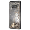 „Guess“ kietas dėklas „Samsung Galaxy S10e“ auksinei/blizgančioms širdelėms