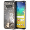 Dėklas Guess Hard Case do Samsung Galaxy S10e auksinė/Glitter Hearts