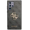 Guess PU 4G Metal Logo dėklas skirtas Samsung Galaxy S23 Ultra pilkos spalvos