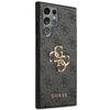 Guess PU 4G Metal Logo dėklas skirtas Samsung Galaxy S23 Ultra pilkos spalvos