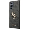 Guess PU 4G Metal Logo dėklas skirtas Samsung Galaxy S23 Ultra pilkos spalvos