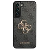 Samsung Galaxy S23 Guess dėklas 4G Big Metal Logo (GUHCS23S4GMGGR) pilkos spalvos