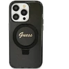 Dėklas Guess GUHMN61HRSGSK iPhone 11 | Xr 6.1" juoda|juodas hardcase Ring Stand Script Glitter MagSafe
