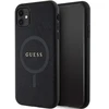 Dėklas Guess GUHMN61PSAHMCK case for iPhone 11 | Xr - juodas Saffiano MagSafe