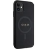 Dėklas Guess GUHMN61PSAHMCK case for iPhone 11 | Xr - juodas Saffiano MagSafe