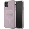 Dėklas Guess GUHMN61PSAHMCP iPhone 11 | Xr 6.1" pink hardcase Saffiano MagSafe