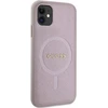 Dėklas Guess GUHMN61PSAHMCP iPhone 11 | Xr 6.1" pink hardcase Saffiano MagSafe