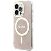 Guess GUHMP14LH4STP 4G telefono dėklas su MagSafe palaikymu, skirtas iPhone 14 Pro, rožinis