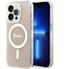 Guess GUHMP14LH4STP 4G telefono dėklas su MagSafe palaikymu, skirtas iPhone 14 Pro, rožinis