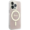 Guess GUHMP14LH4STP 4G telefono dėklas su MagSafe palaikymu, skirtas iPhone 14 Pro, rožinis