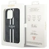 Guess telefono dėklas iPhone 14 Pro Max 6,7 GUHMP14XP4RPSK juodas hard telefono dėklas 4G Printed Stripes MagSafe