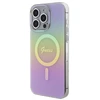 Guess IML Iridescent MagSafe dėklas iPhone 15 Pro - rožinis