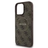 Guess 4G Ring Classic Logo MagSafe Apple iPhone 16 Pro – dėklas telefonui rudos spalvos