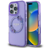 Guess IML Flowers Wreath MagSafe Apple iPhone 16 Pro - dėklas teleofnui violetinės spalvos