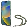 Guess IML Glitter With Pearl Strap MagSafe case Apple iPhone 16 Plus - dėklas telefonui žalios spalvos