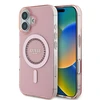Guess IML Rhinestones MagSafe - dėklas skirtas Apple iPhone 16 Plus Rožinė