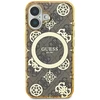 Guess IML Peony On 4G Background MagSafe Apple iPhone 16 Case – dėklas telefonui rudos spalvos