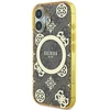 Guess IML Peony On 4G Background MagSafe Apple iPhone 16 Case – dėklas telefonui rudos spalvos