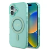 Guess IML Rhinestones MagSafe Apple iPhone 16 Case - dėklas telefonui žalios spalvos