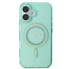 Guess IML Rhinestones MagSafe Apple iPhone 16 Case - dėklas telefonui žalios spalvos
