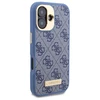 Guess 4G Logo Plate MagSafe Apple iPhone 16 Case - dėklas telefonui mėlynos spalvos