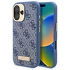 Guess 4G Logo Plate MagSafe Apple iPhone 16 Case - dėklas telefonui mėlynos spalvos