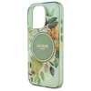 Guess IML Flower &amp; Tonal Circle MagSafe - dėklas skirtas Apple iPhone 16 Pro Max Žalias