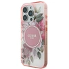 Guess GUHMP16XHFWBDCEP Apple iPhone 16 Pro Max 6.9" rožinės spalvos dėklas IML Flower &amp; Tonal Circle MagSafe