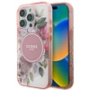 Guess GUHMP16XHFWBDCEP Apple iPhone 16 Pro Max 6.9" rožinės spalvos dėklas IML Flower &amp; Tonal Circle MagSafe