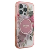 Guess GUHMP16XHFWBDCEP Apple iPhone 16 Pro Max 6.9" rožinės spalvos dėklas IML Flower &amp; Tonal Circle MagSafe