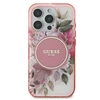 Guess GUHMP16XHFWBDCEP Apple iPhone 16 Pro Max 6.9" rožinės spalvos dėklas IML Flower &amp; Tonal Circle MagSafe