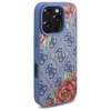 Guess GUHMP16XP4ROPEMCB Apple iPhone 16 Pro Max 6.9" dėklas telefonui mėlynos spalvos 4G Flowers Print MagSafe