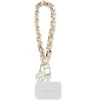 Guess universalus rankos dirželis Saffiano Chain 4G Charm - universalus telefono dirželis (Rožinė)