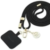 Guess GUOUCNMG4EK Universal CBDY Cord Strap dėklas telefonui juodos spalvos Nylon 4G Metal Charm