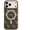 GUESS dėklas, skirtas IPHONE 17 Pro, suderinamas su „MagSafe GUHMP17LH4DTEW“ (IML 4G fonas), ruda