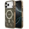 GUESS dėklas, skirtas IPHONE 17 Pro, suderinamas su „MagSafe GUHMP17LH4DTEW“ (IML 4G fonas), ruda