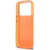 Guess IML 4G Script Metal Logo telefono dėklas iPhone 17 Pro oranžinis