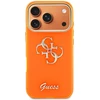 Guess IML 4G Script Metal Logo telefono dėklas iPhone 17 Pro oranžinis